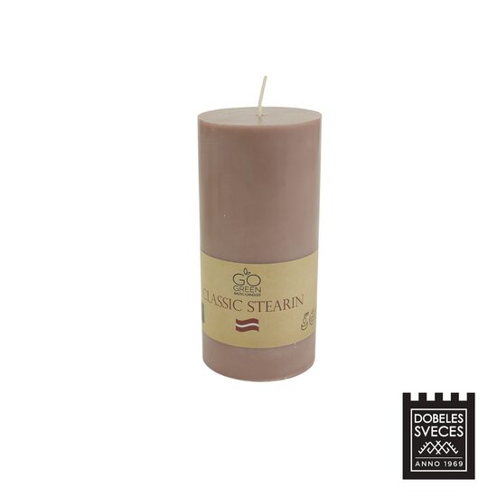 Lieta stearīna cilindriska svece - VIOLETI PELĒKS 70x150 mm